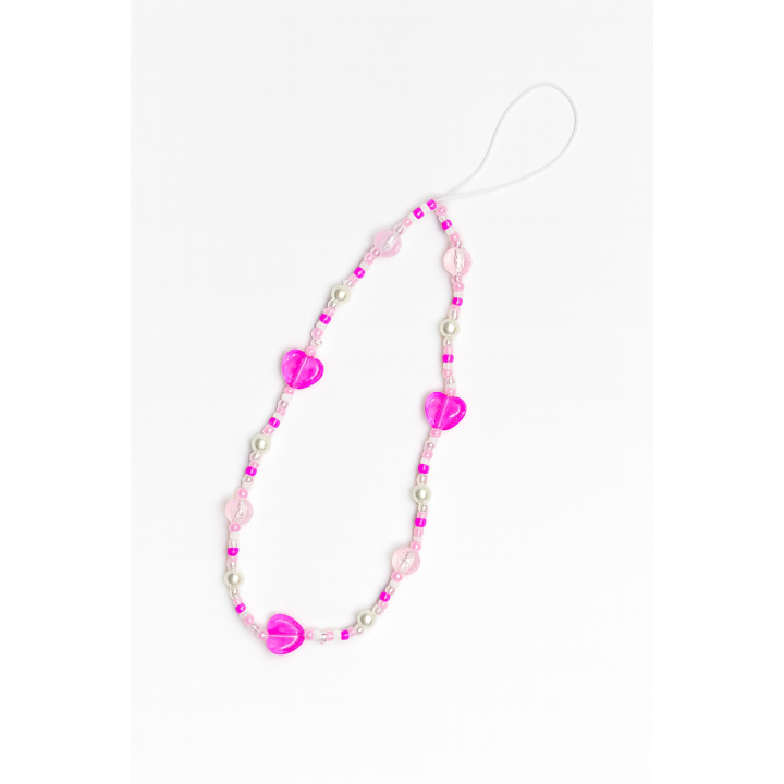 Bijou de téléphone “Cœurs Roses”