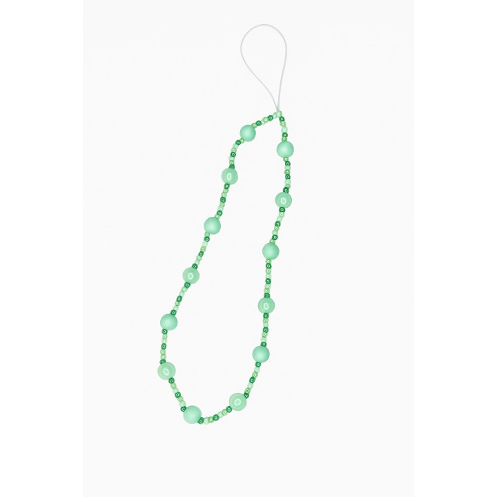 Bijou de téléphone « Éclat Vert & Blanc »