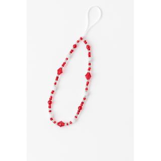 Bijou de téléphone « Éclat Rouge & Blanc »