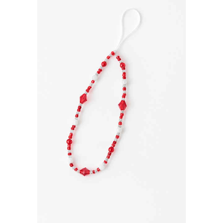 Bijou de téléphone « Éclat Rouge & Blanc »