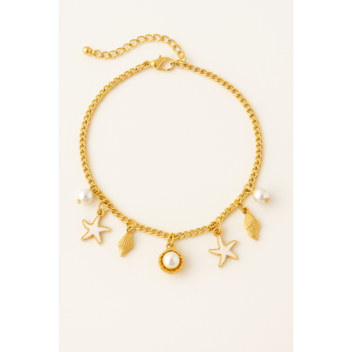 Collier pendentifs marins en acier inoxydable